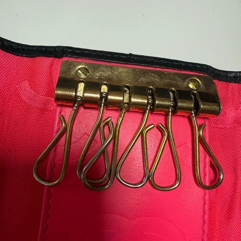 CHANEL Black Cambon Quilted Key Holder